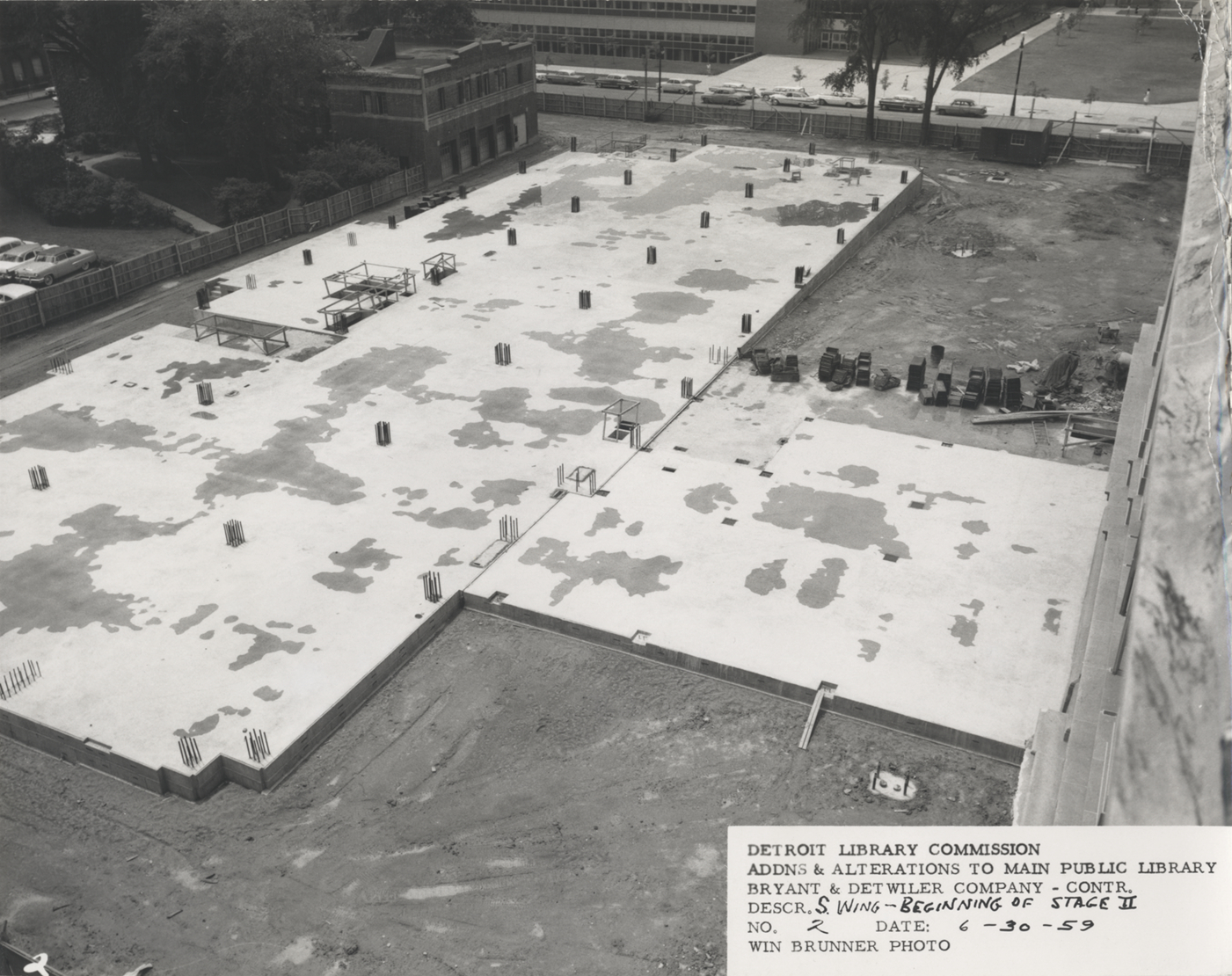 Foundation for South Wing, Main Library