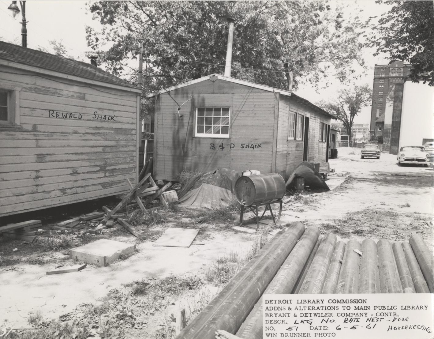 Construction site buildings, Main Library