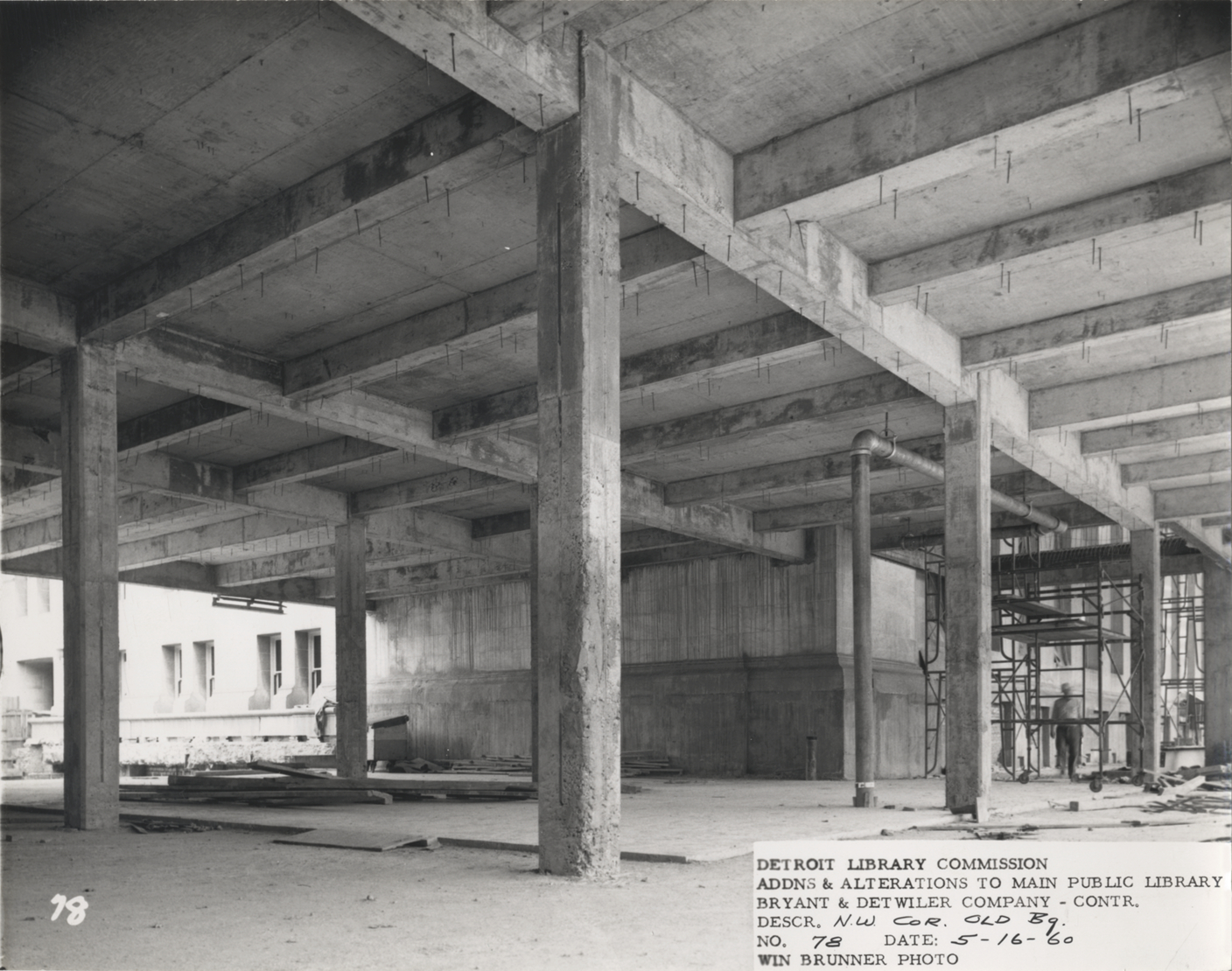 North Wing of Main Library under construction