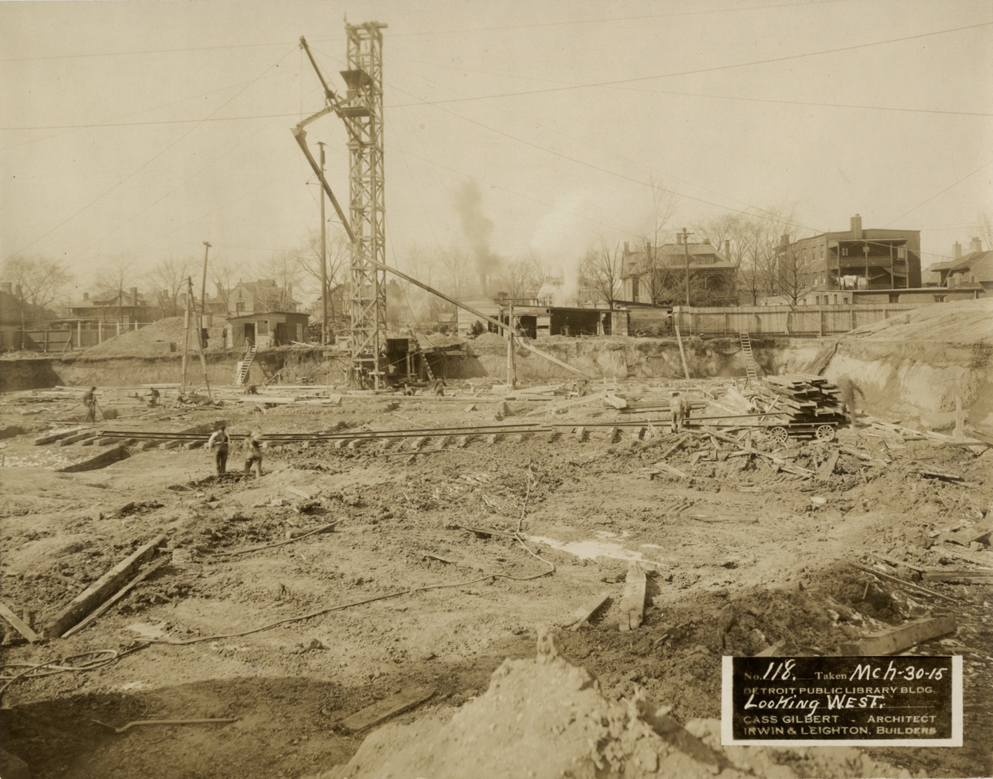 Foundation excavation, Main Library