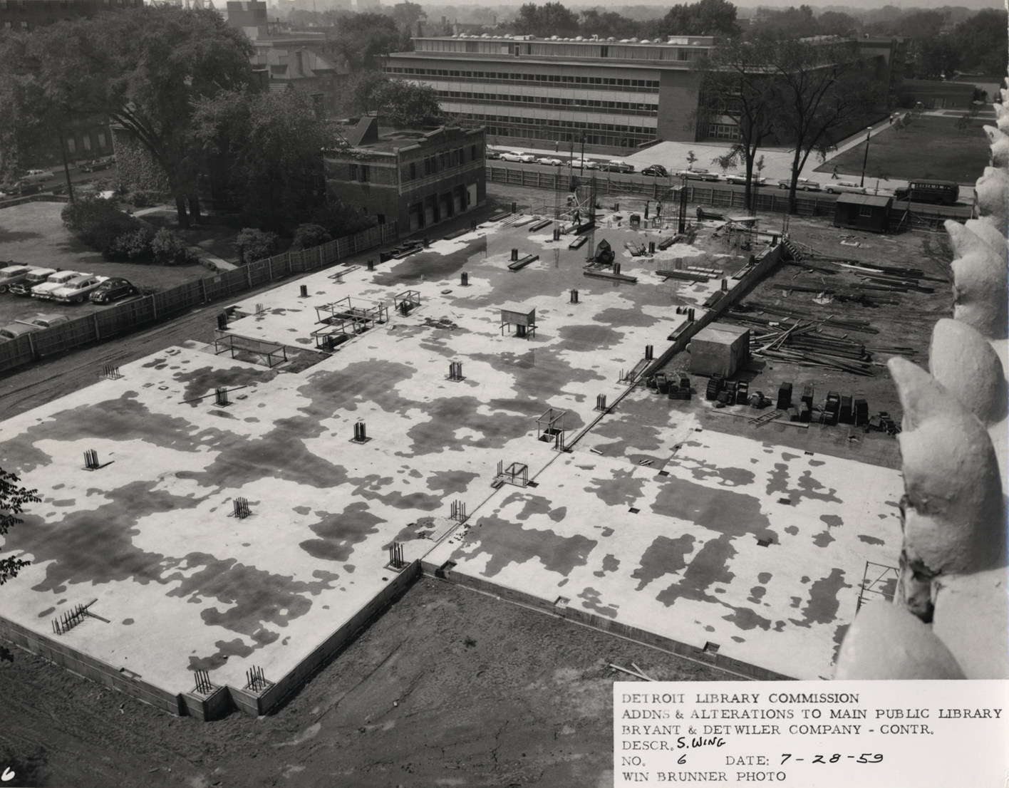 Foundation for South Wing, Main Library
