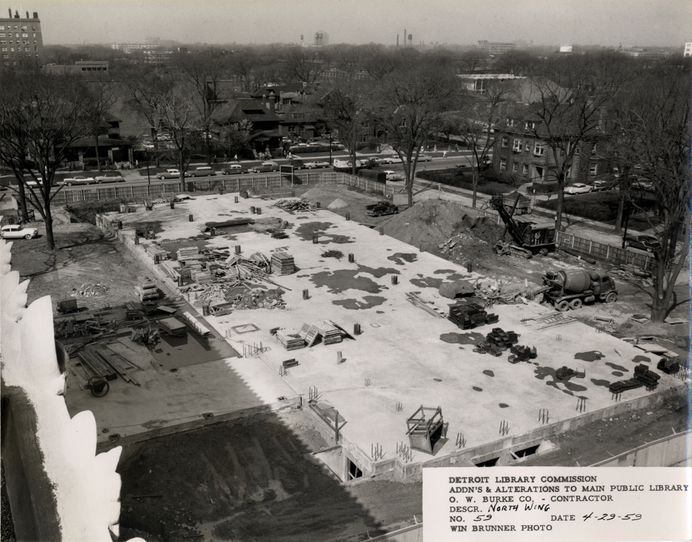 North Wing of Main Library under construction