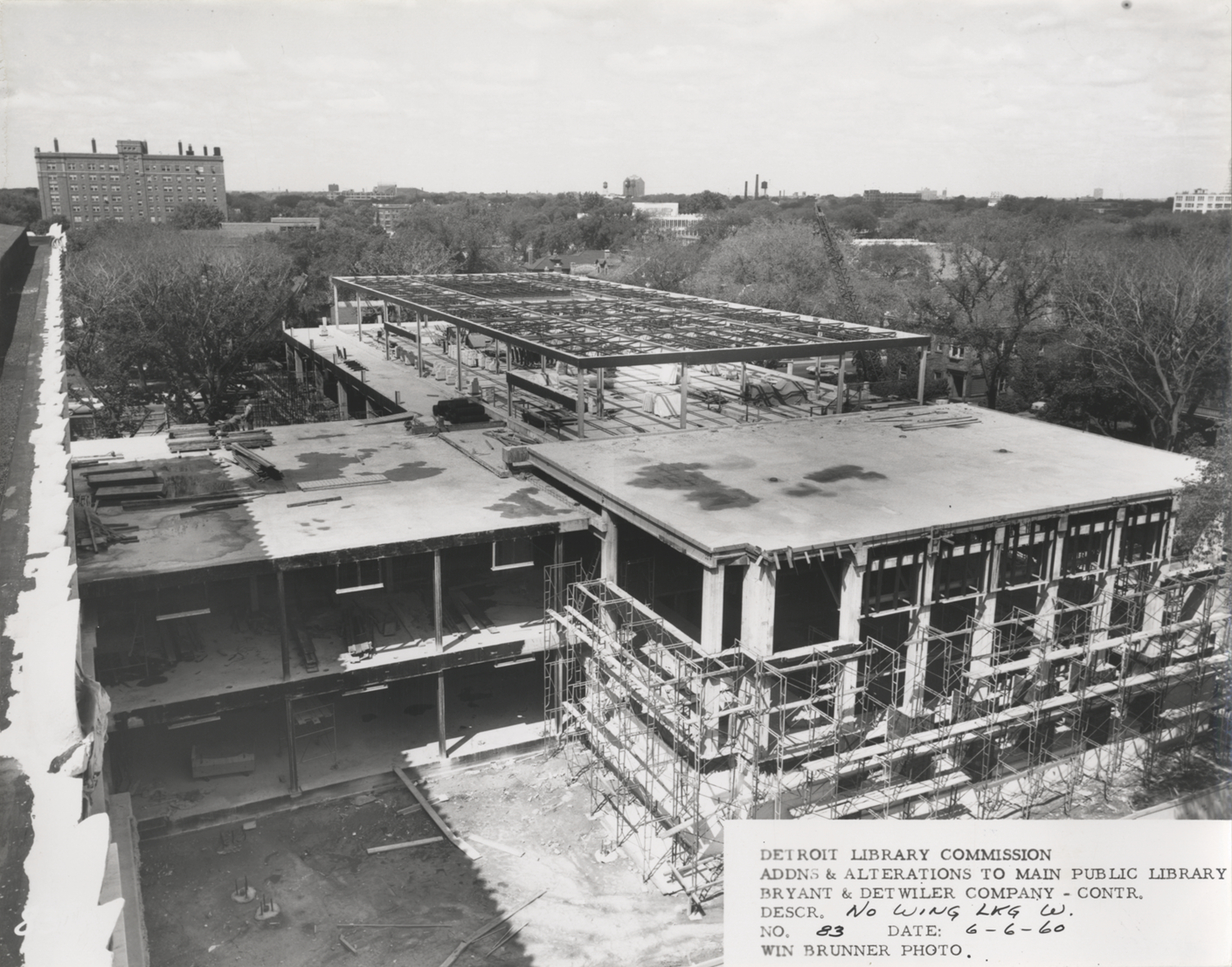 North Wing of Main Library under construction