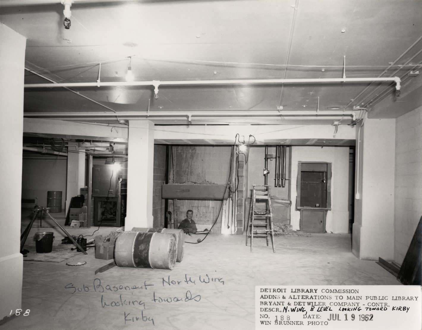 Sub-basement of North Wing at Main Library under construction