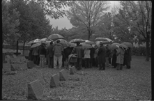 Mourners at funeral