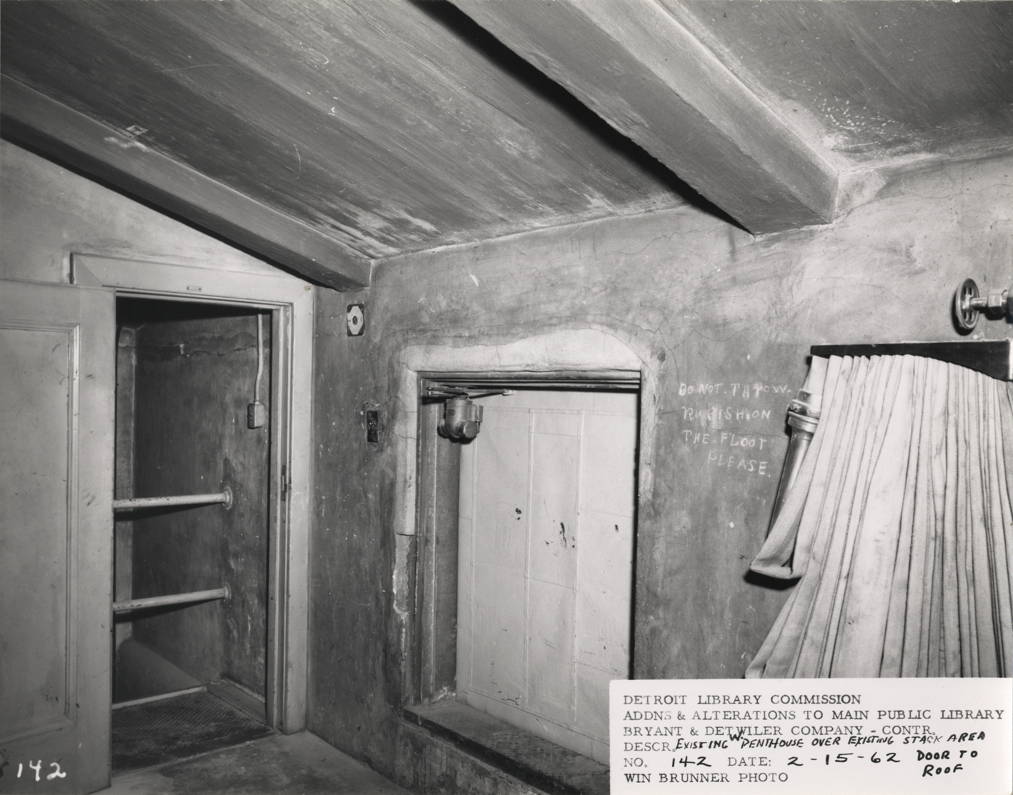 Door to roof, Main Library