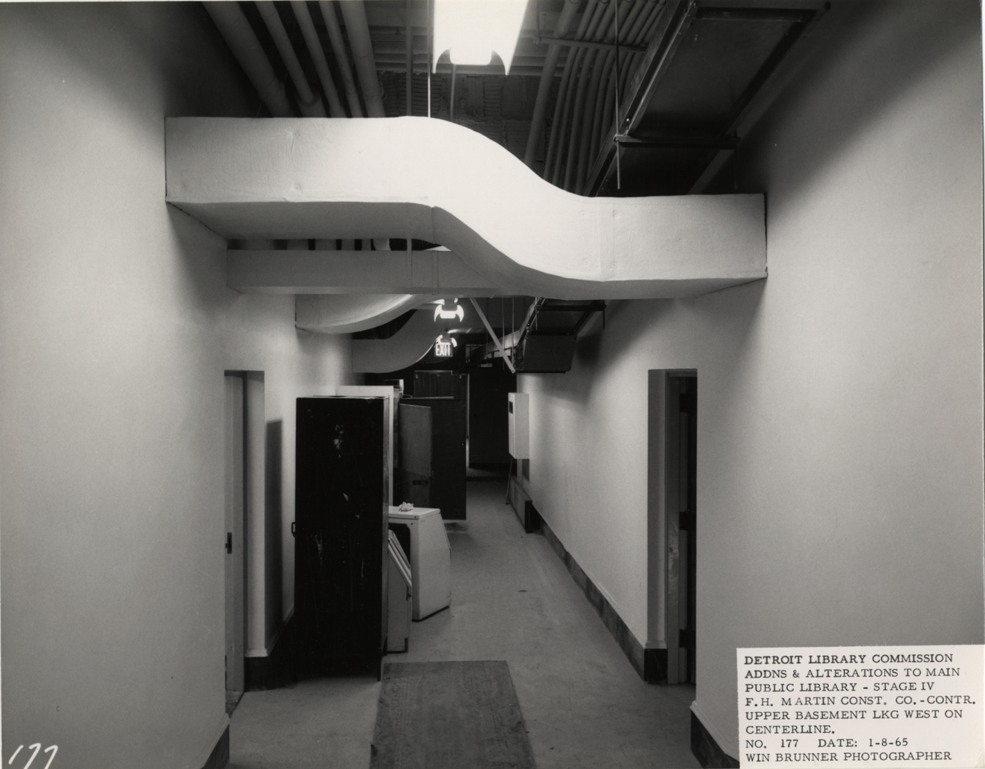 Basement hallway, Main Library
