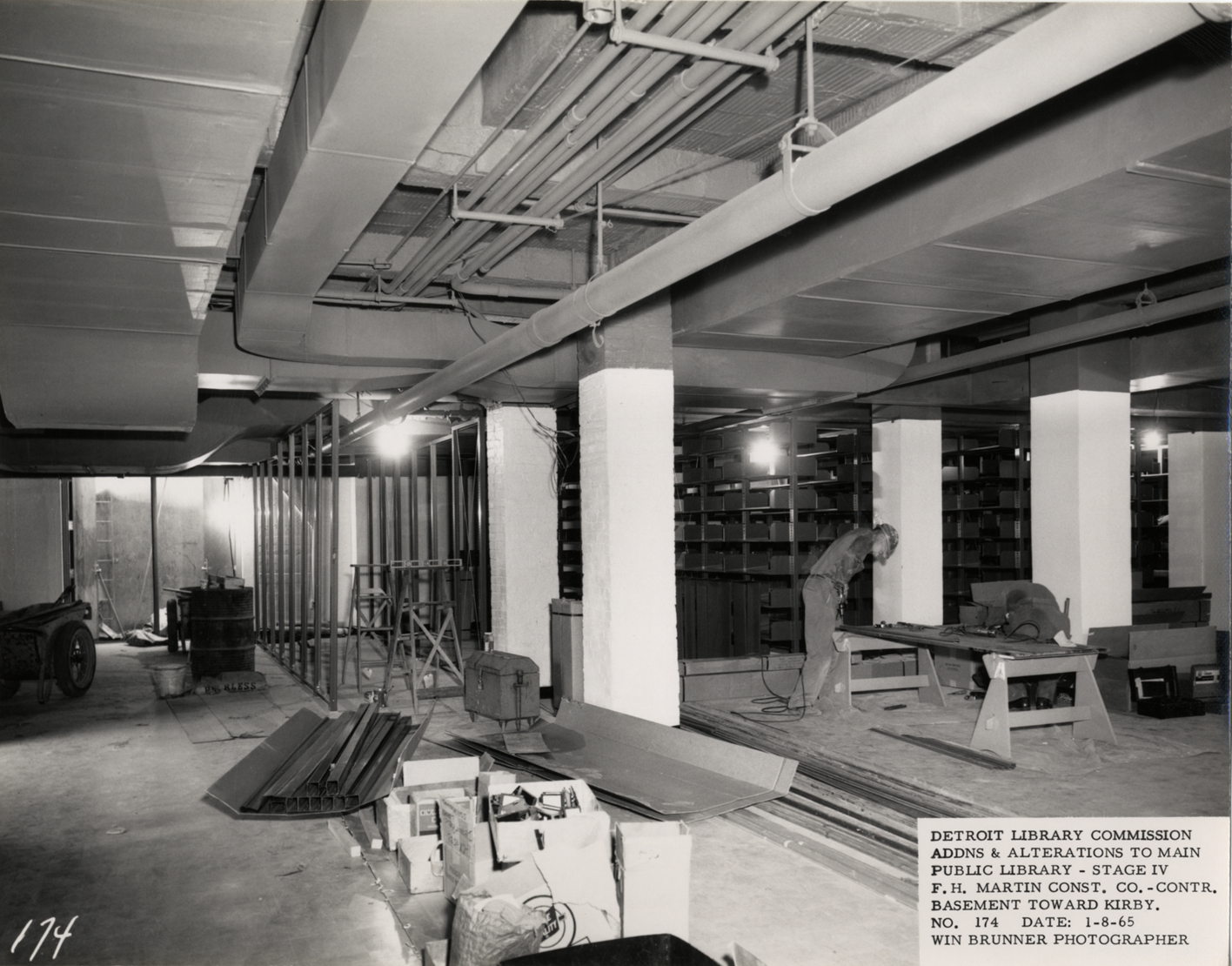 Basement room in Main Library under construction