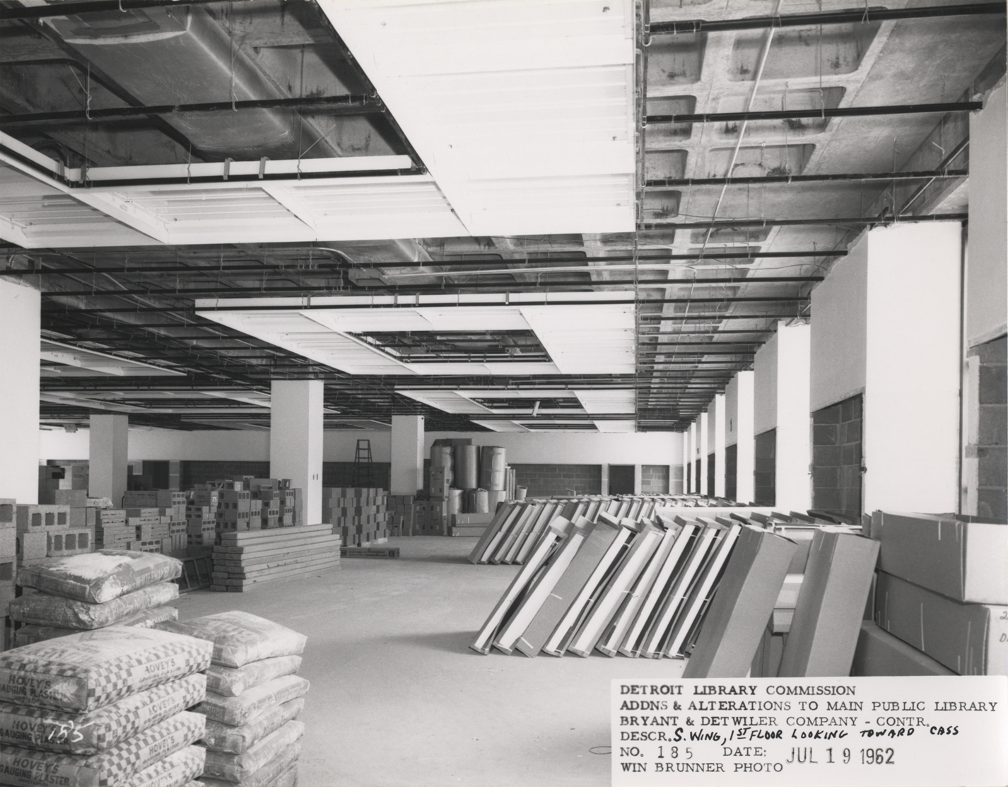 First floor of South Wing at Main Library under construction
