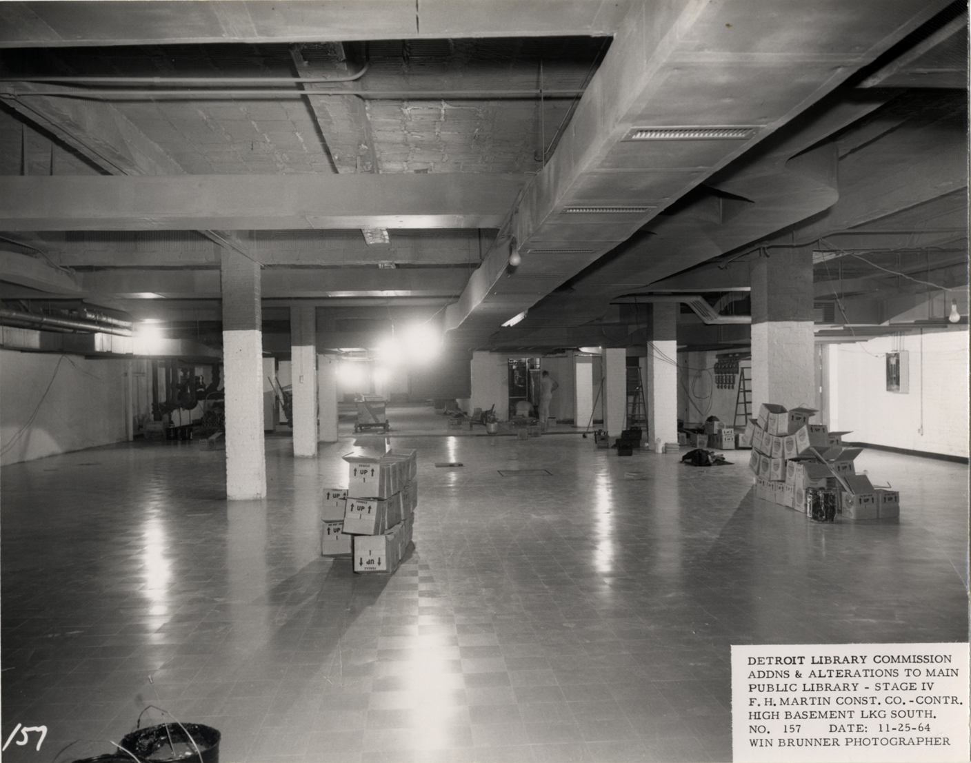 Basement room in Main Library under construction