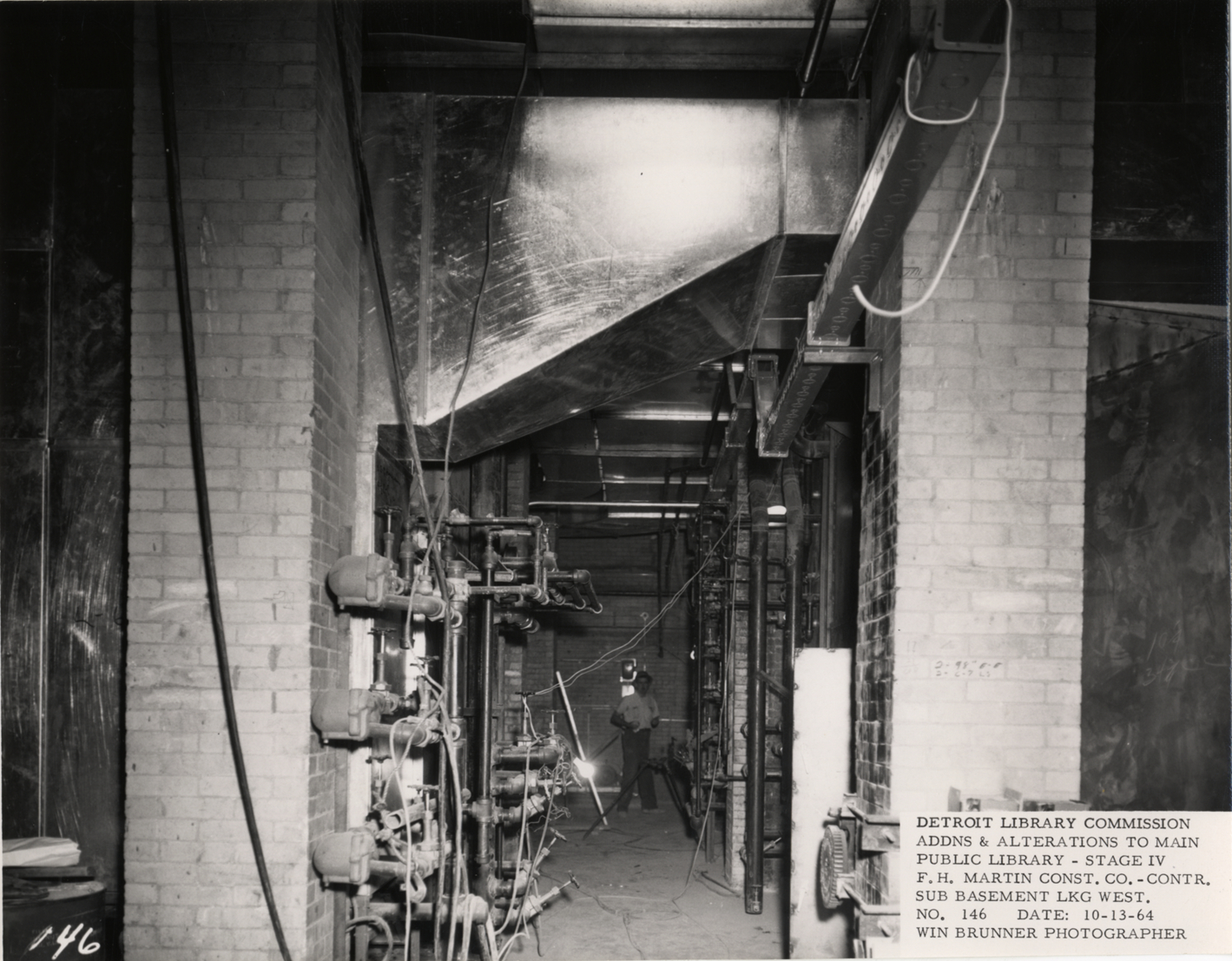 Equipment room in sub-basement, Main Library