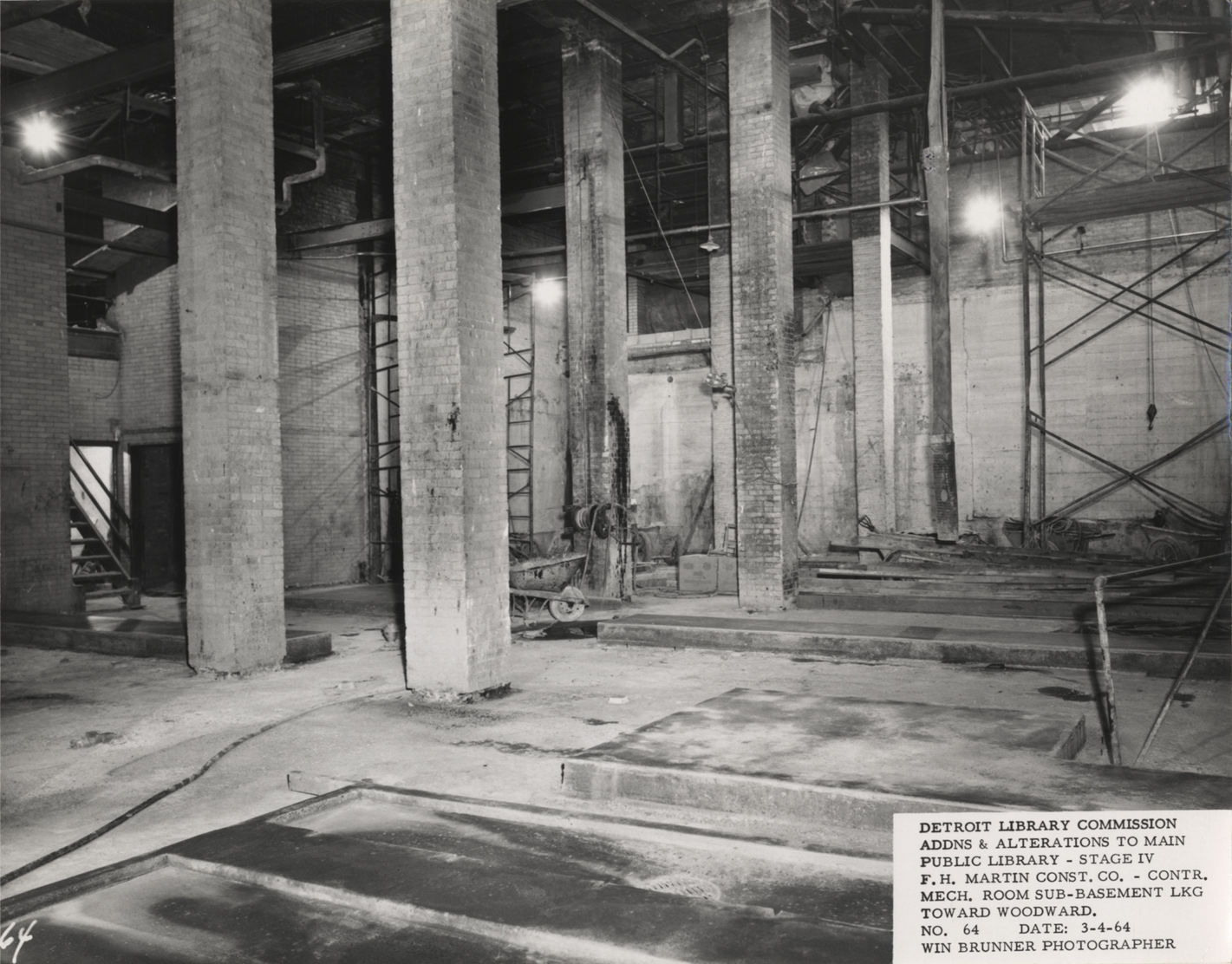 Mechanical room of Main Library under construction