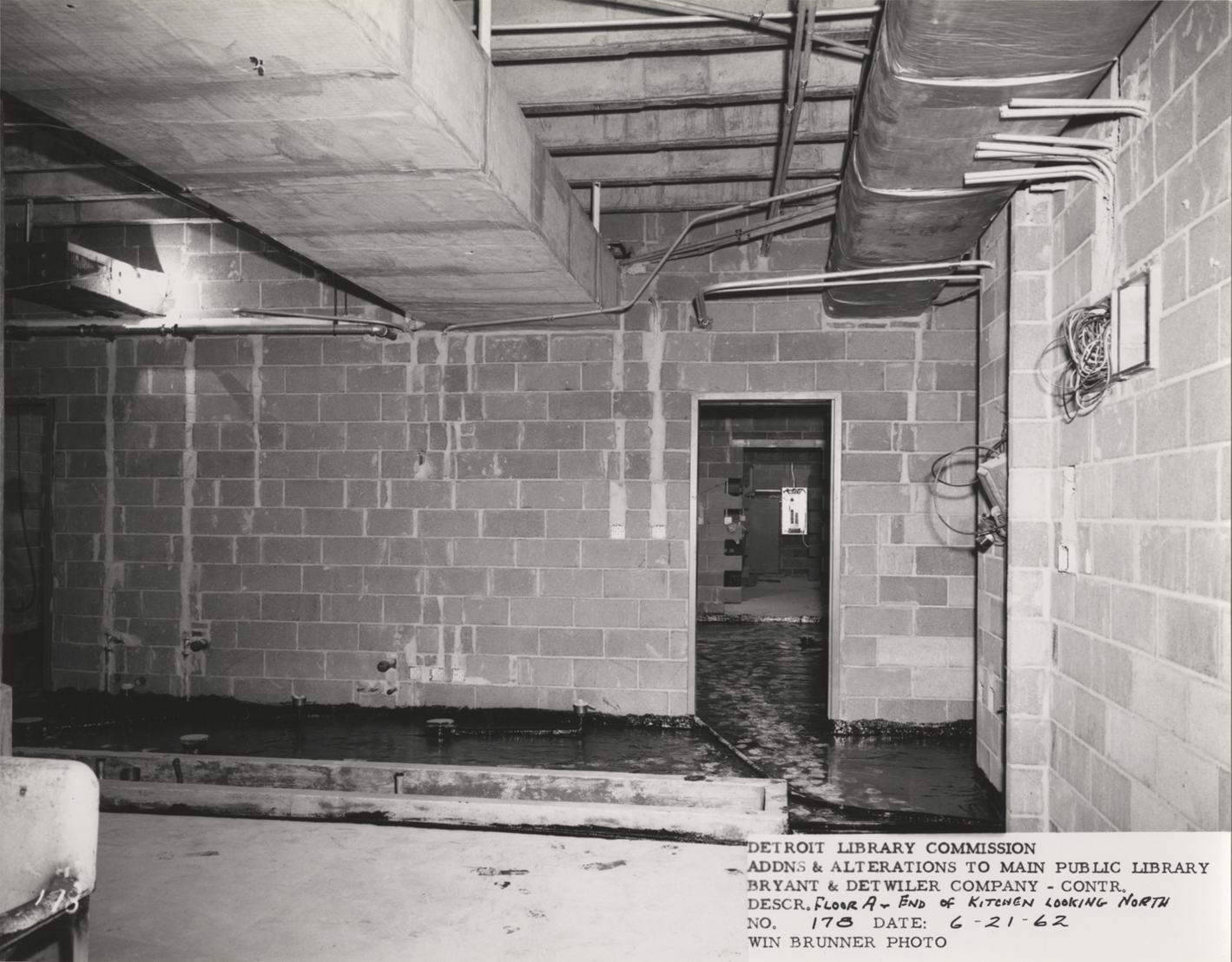 Kitchen at Main Library under construction