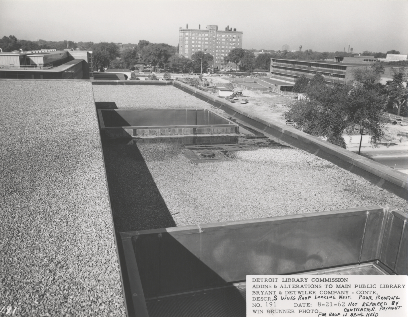 South Wing roof at Main Library