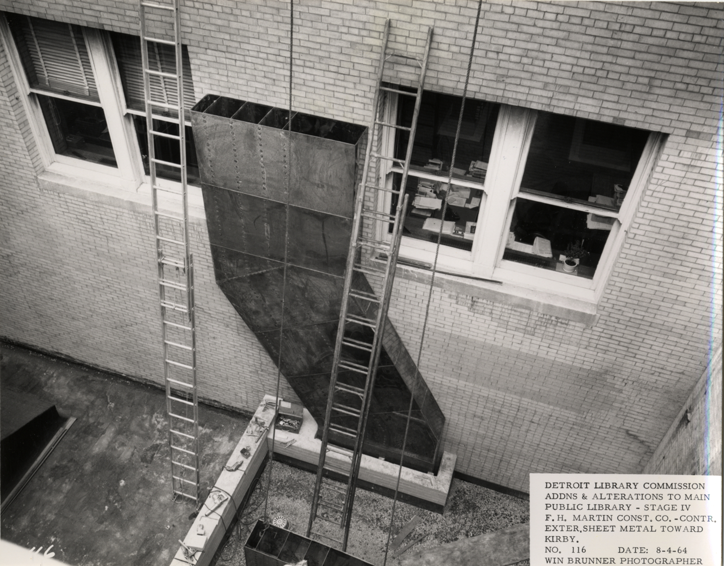 Exterior ductwork, Main Library