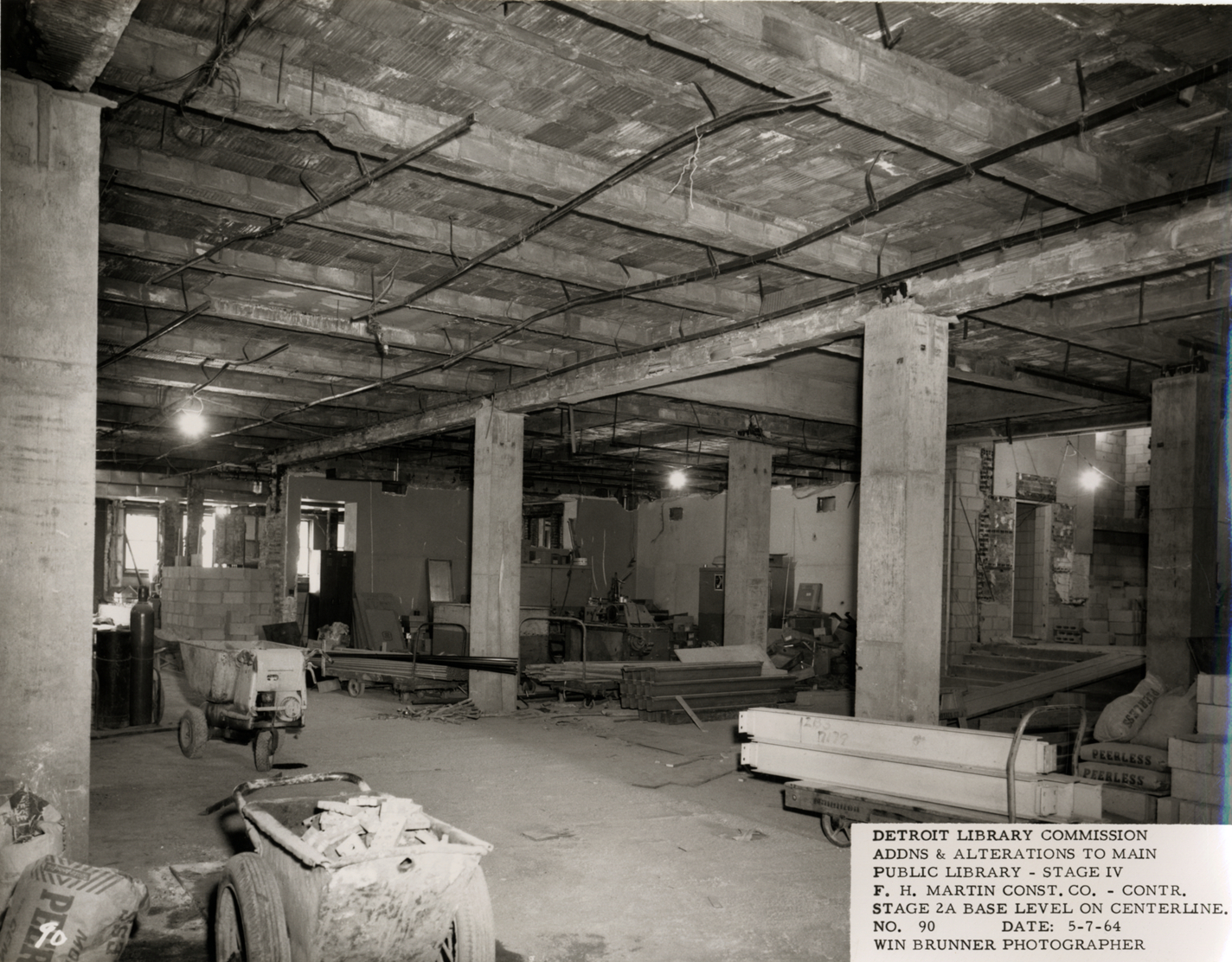 Basement construction, Main Library