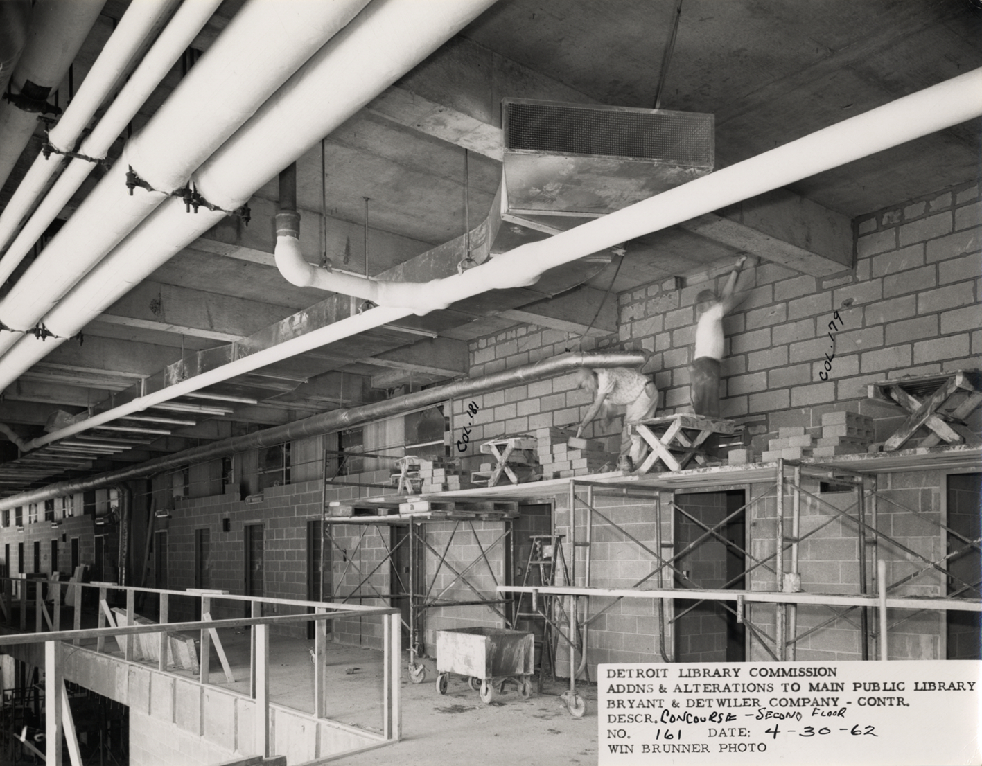 Concourse of Main Library under construction