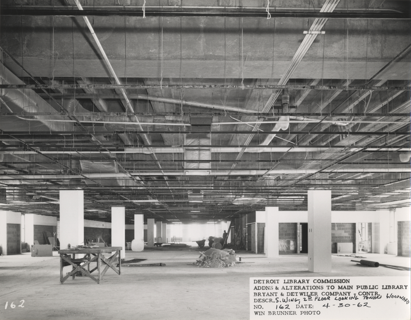 Second floor of South Wing, Main Library under construction