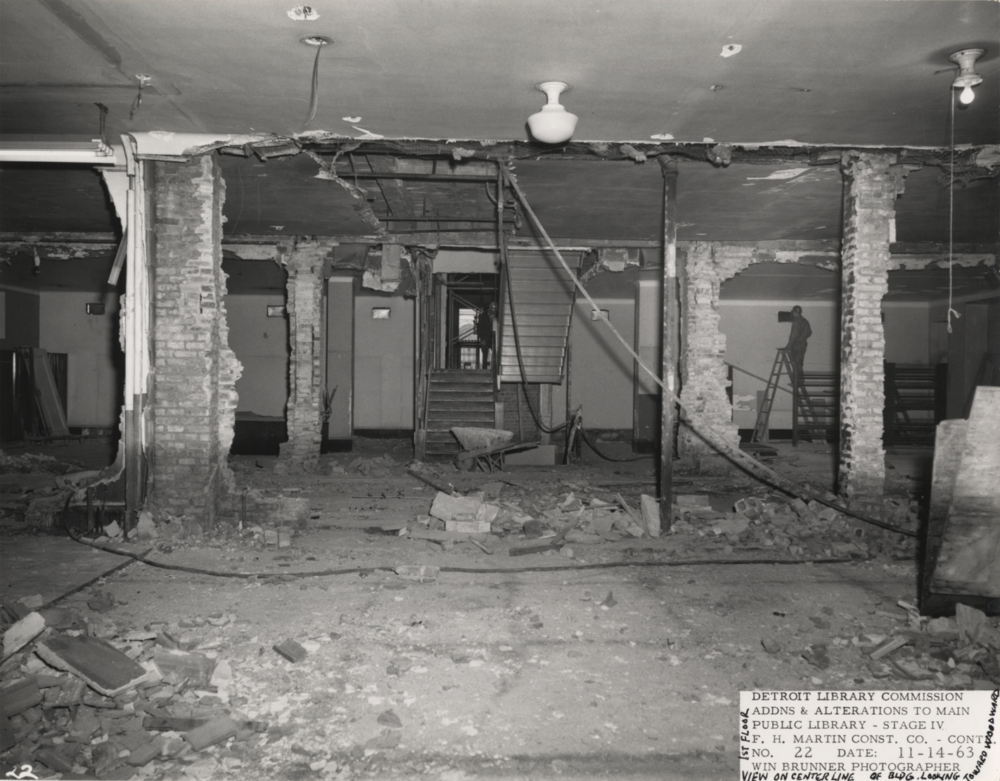 First floor construction, Main Library