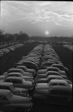 Automobiles in parking lot