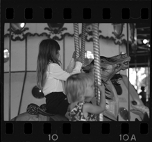 Girls on merry-go-round, Bob-Lo Amusement Park