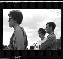 Men and women waiting for Bob-Lo ferry