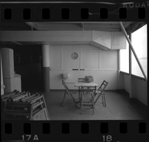 Table and chairs on Bob-Lo ferry