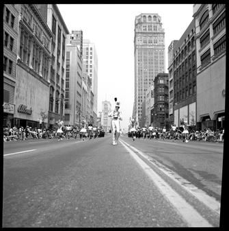 Marching band on Woodward Avenue
