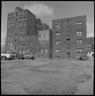 Buildings and parking lot