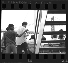 Teenage boys standing next to stairs on Bob-Lo ferry