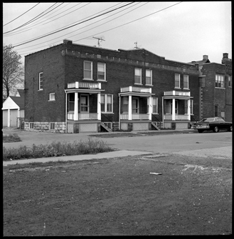 Brick rowhouses
