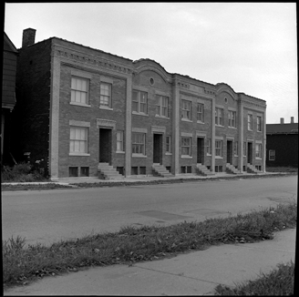 Brick rowhouses