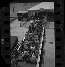Passengers walking to dock for Bob-Lo ferry