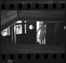 Woman standing on deck, Bob-Lo ferry
