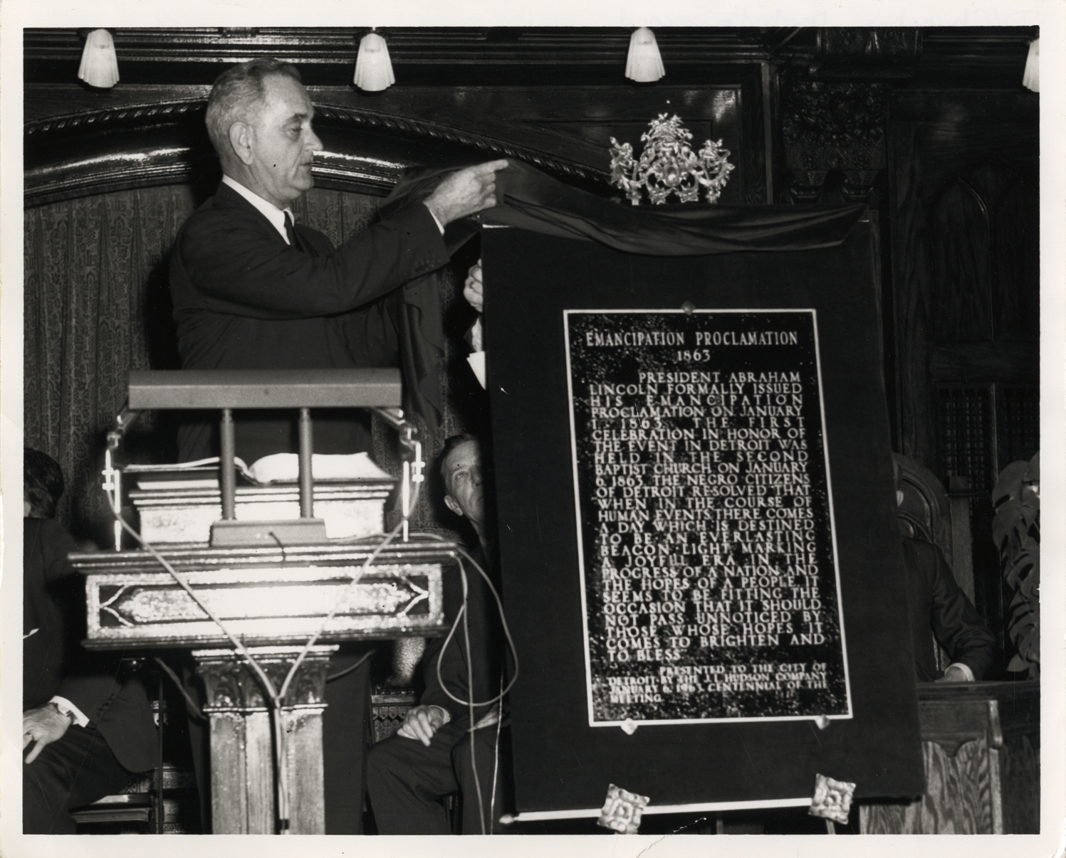 1863 : Emancipation Proclamation Celebrated at Detroit's Second Baptist Church