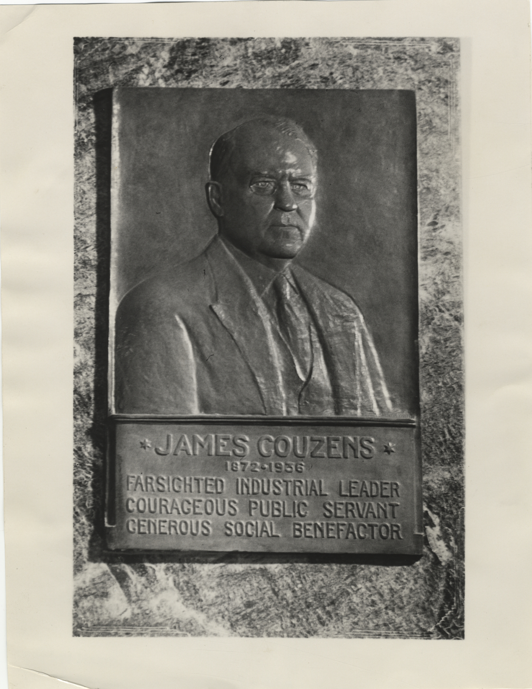 James Couzens plaque