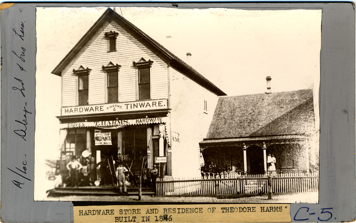 Hardware store and residence of Theodore Harms
