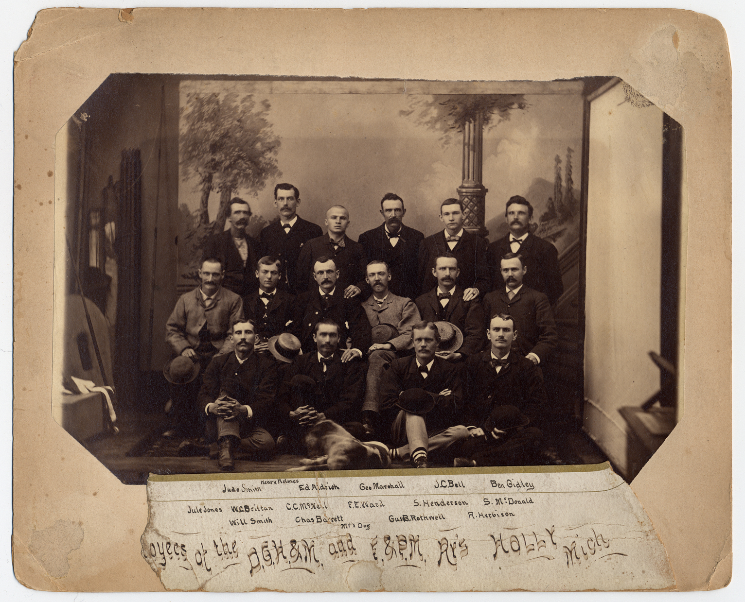 Employees of the D.G.H.&M. and F.&P.M. railroads in Holly