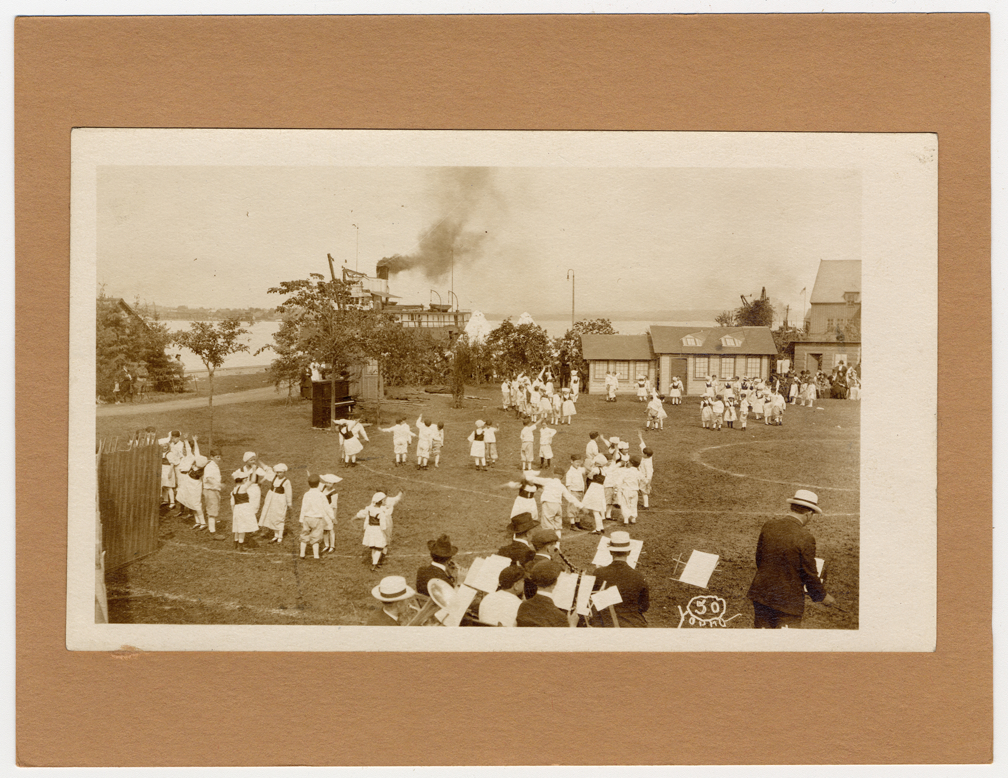 Folk dancers in pageant