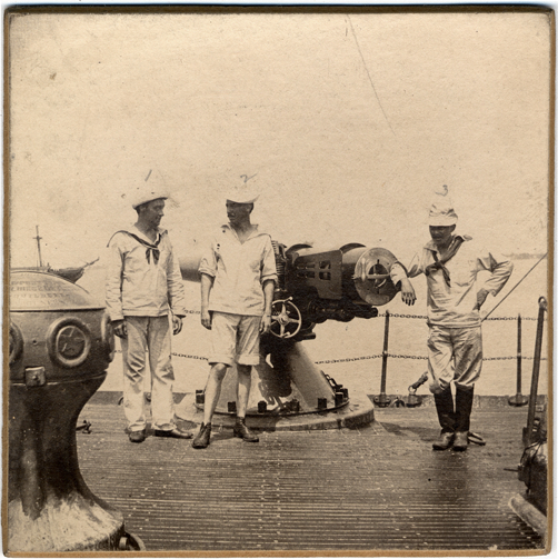 Sailors on board ship