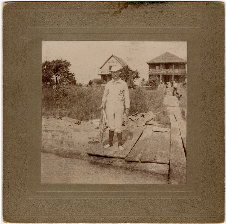 Sam Thompson with his catch