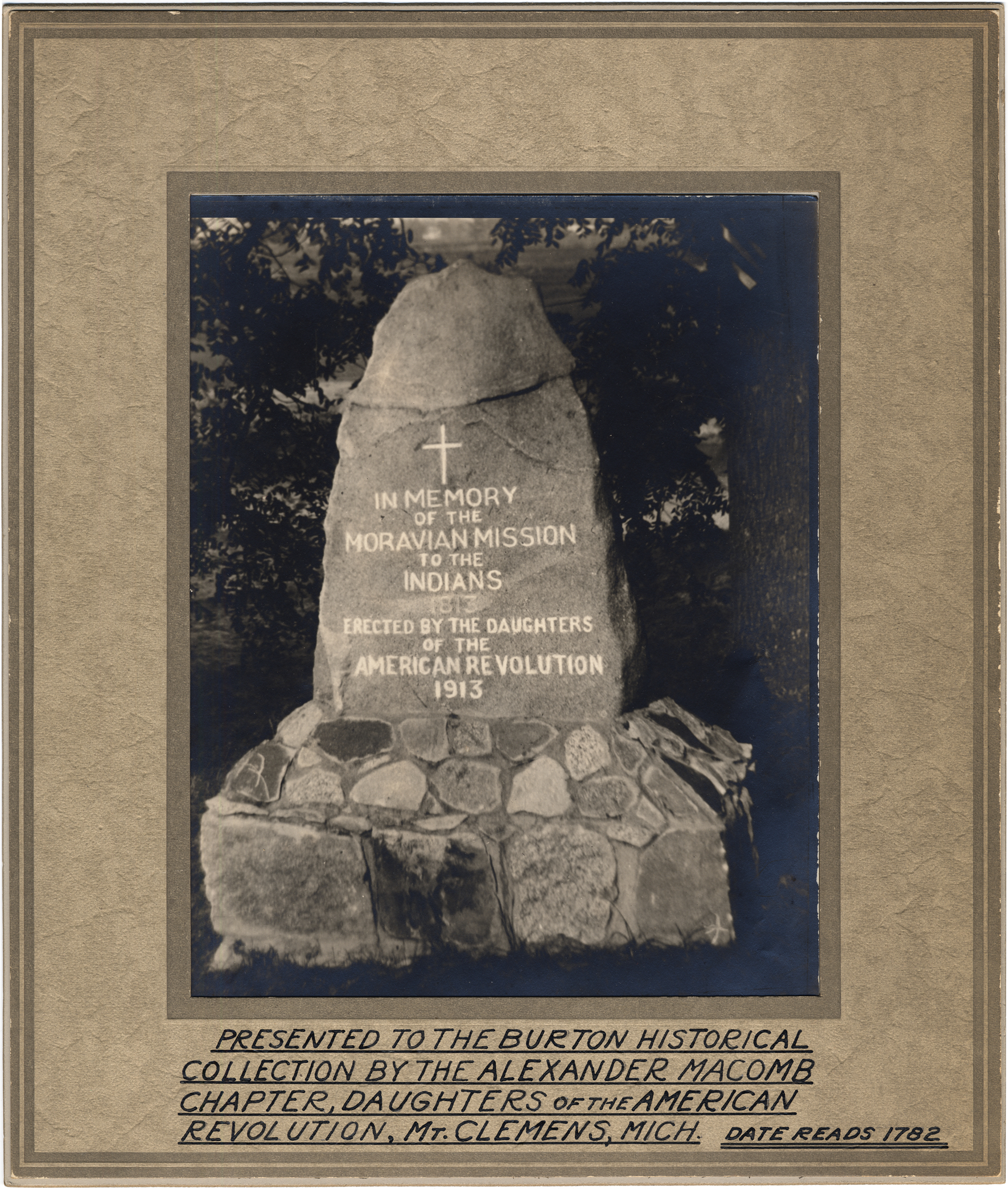 Monument to Moravian mission