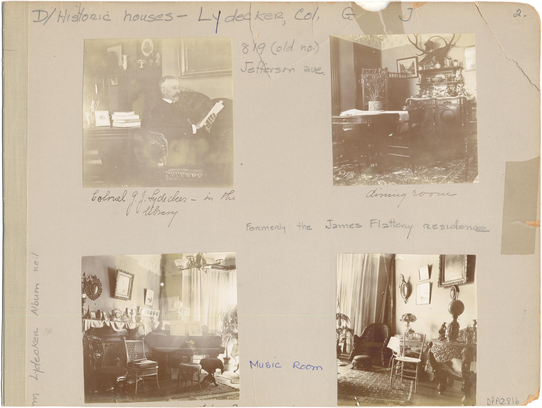 Interior of G.J. Lydecker residence