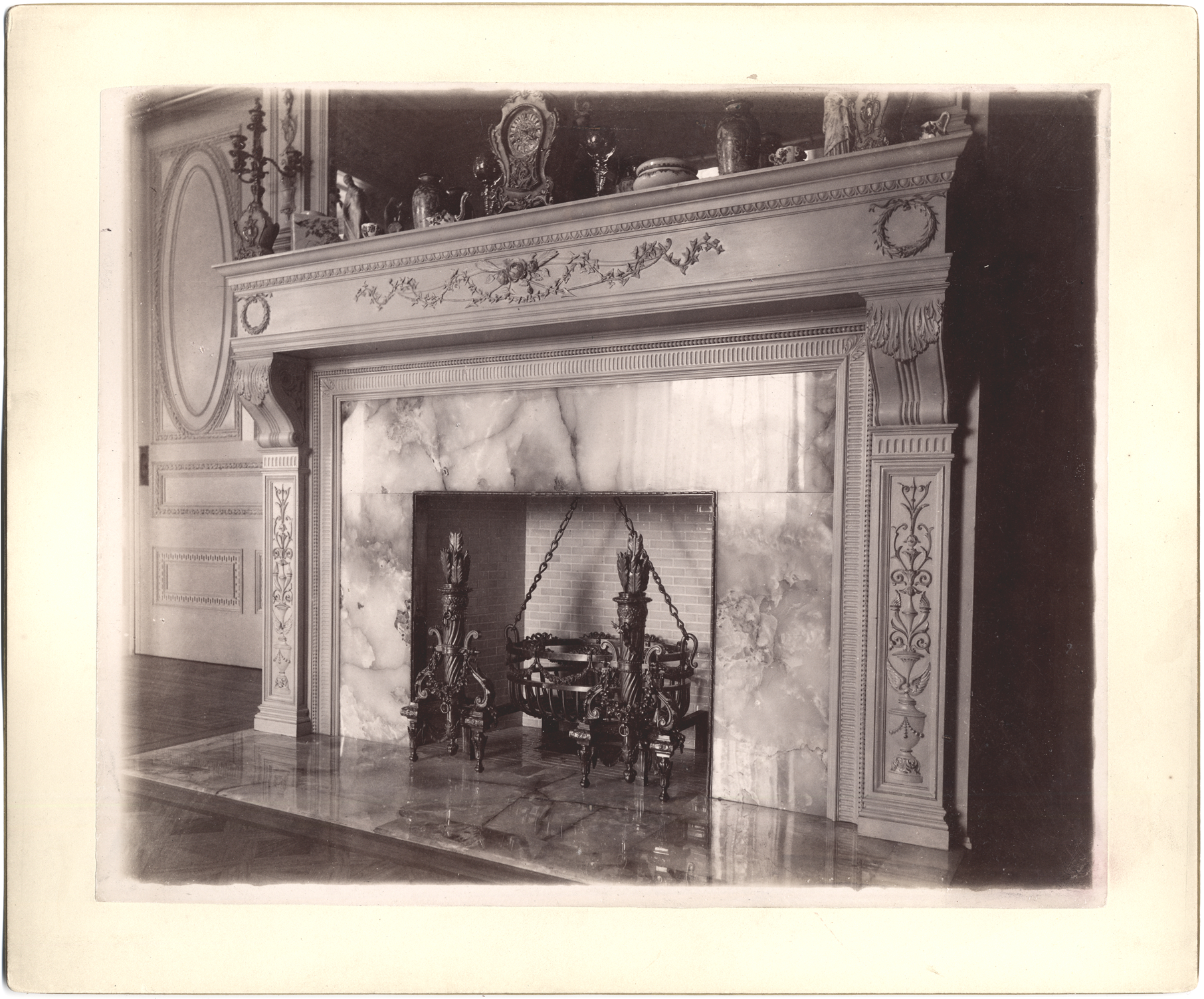 Fireplace in Col. Frank J. Hecker residence