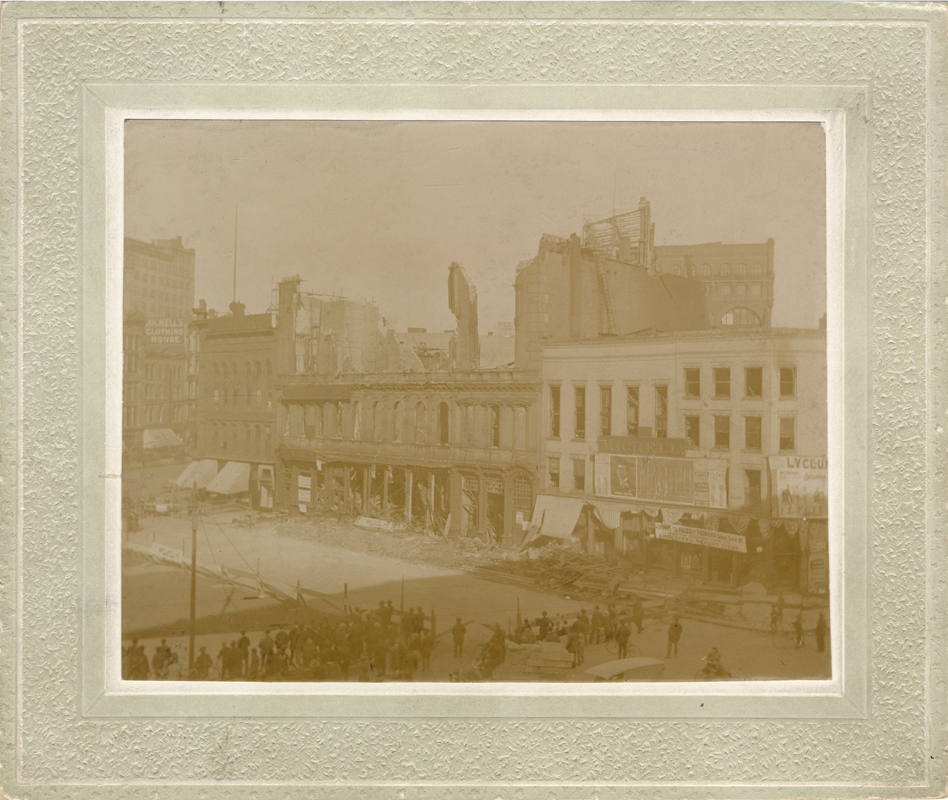 Detroit Opera House after the fire
