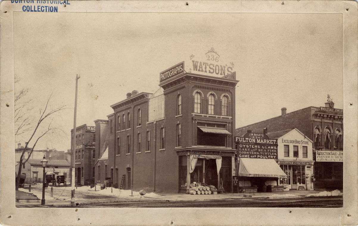 Buildings on Woodward Avenue and John R