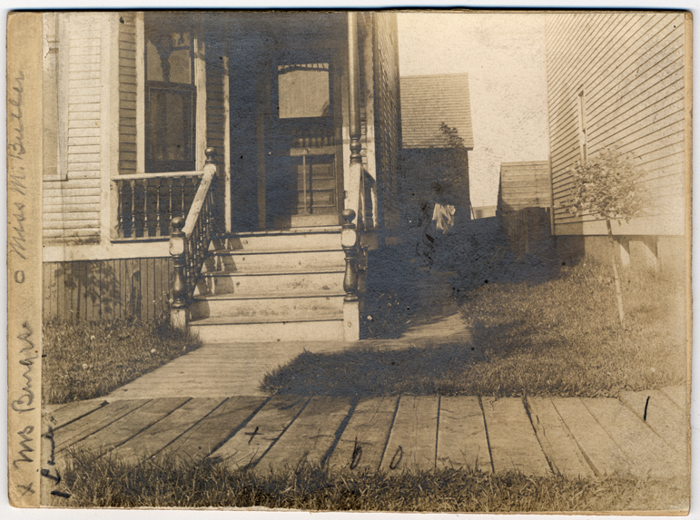 Wooden sidewalk on Lincoln