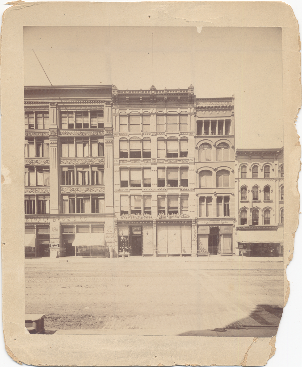 Buildings on Woodward, 1887