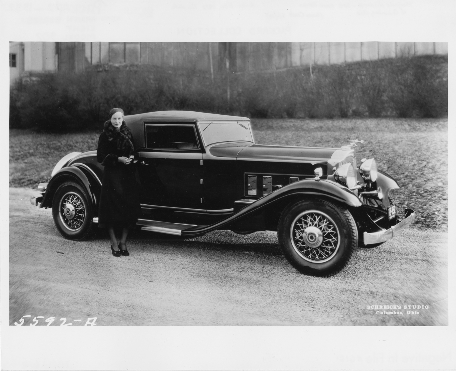 1932 Packard coupe roadster with Marjorie Hildreth of Columbus ...
