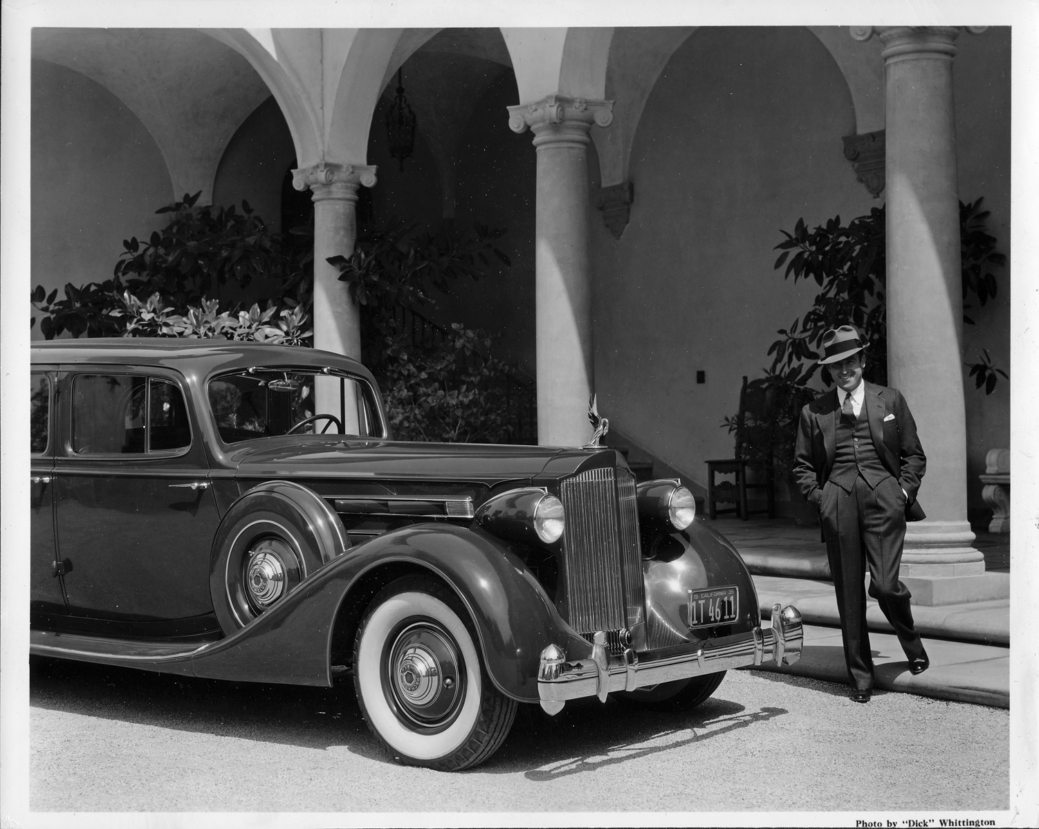 1935 Packard sedan and owner film star Harold Lloyd